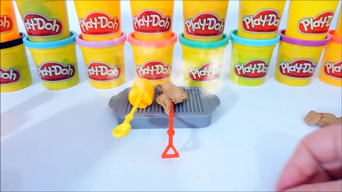 Play-Doh Dentista COMENDO TODA MACARRONADA COLORIDA de Massinha de Modelar Play-Doh!!!