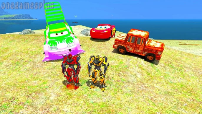 Disney PIXAR cars Fred and Wingo Transformers Stinger & Bumblebee Childrens Songs