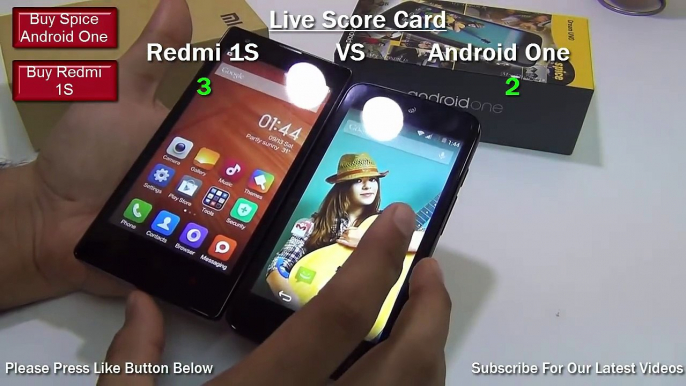 Spice Google Android One VS Xiaomi Redmi 1S- Detailed Comparison