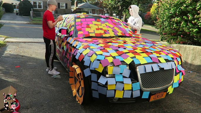 STICKY NOTES CAR PRANK