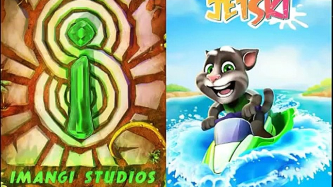 Temple Run 2 FROZEN SHADOW Vs Talking Tom Jetski/Bruce Lee vs Tom jetski/Gameplay for kid #3