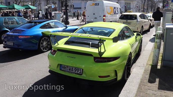 Acid Green Porsche 911 991 GT3 RS in Berlin