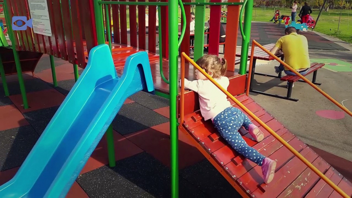 Playground Park Fun Place for Kids to Play Outside Play Center Area W Slides, Swings