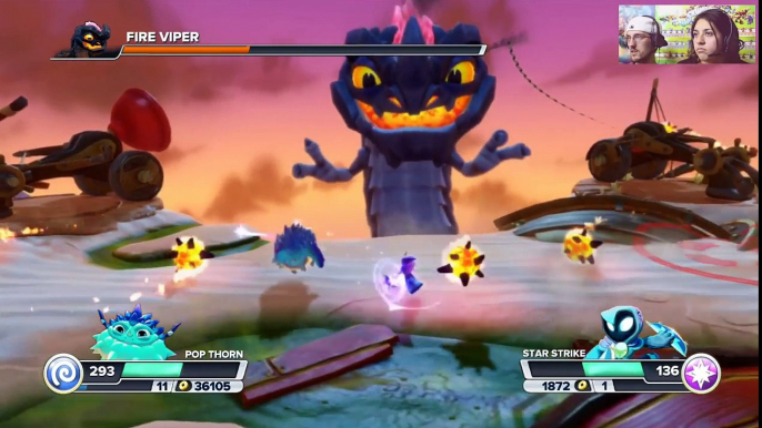 Lets Play Skylanders Swap Force: Part 11 - Serpents Peak: Fire Viper Boss Battle (Chapter 9)