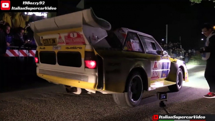 Audi Sport Quattro S1 CRAZY Group B - Epic Jumps, Flames & Actions at San Marino Rally Leg