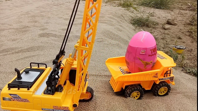 Trucks for children | Cranes for kids | Excavator videos for children.