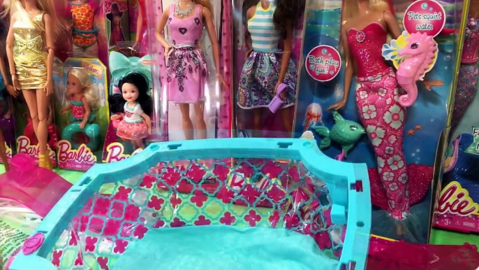 Barbie Pool Party Unboxing and Review Part 1! Tamika Kira Chelsea Swim Fun Pool Set