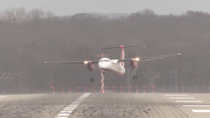 20 atterrissages ratés en pleine tempête en Allemagne par ces avions de ligne !