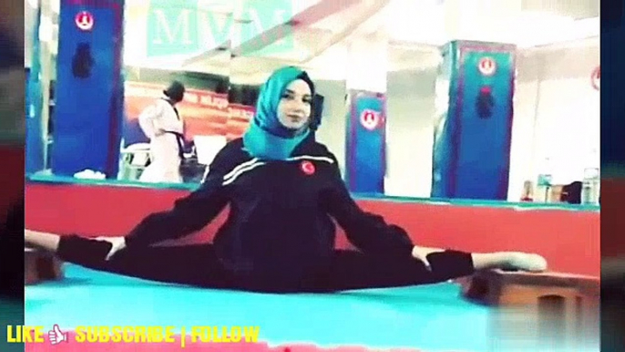 HOT SEXY BOLD  FULL MATURED Kubra Dagli Hijab-wearing Taekwondo champion from Turkey Istanbul | Female fighter