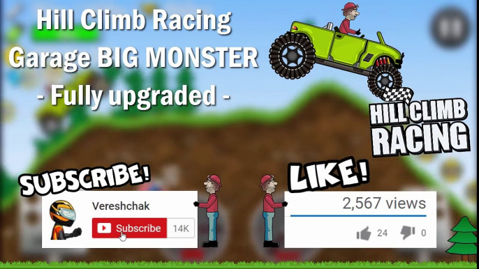 Hill Climb Racing: Garage BIG MONSTER (Fully upgraded) GamePlay