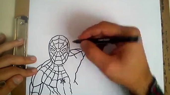COMO DIBUJAR A SPIDERMAN (CIVIL WAR) / how to draw spiderman (civil war)