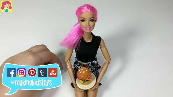 How to Make Barbie Doll French Fries - DIY Easy Miniature Doll Crafts - Making Kids Toys