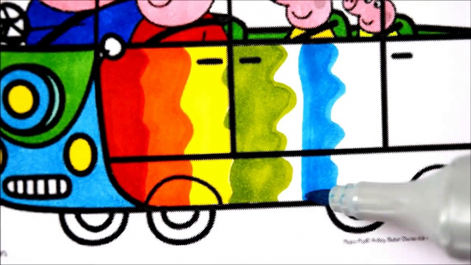 PEPPA PIG Coloring Book Pages Kids Fun Art Activities Videos for Children Learn Rainbow Colors