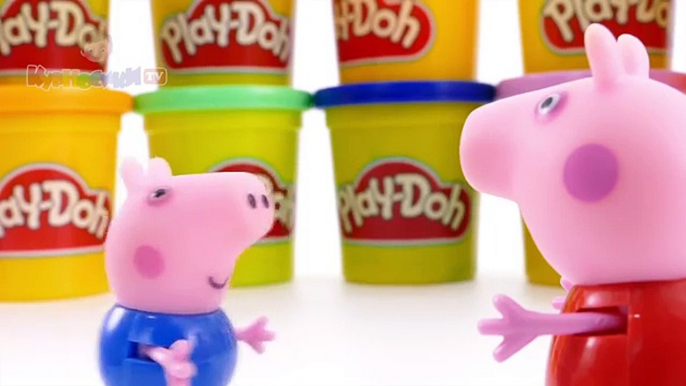 Свинка Пеппа и Джордж лепят планшет из Плей До Peppa Pig Play Doh Мультик из игрушек - Серия 99