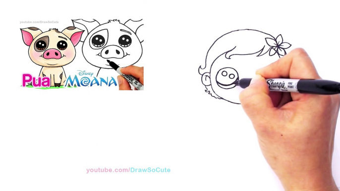 How to Draw Baby Moana step by step Cute - Disney Princess