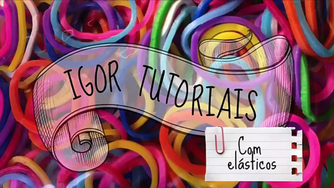 Como fazer pulseiras de elástico: Pulseira dos Minions #LoomBands (sem tear) Minion Bracelet