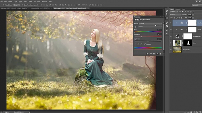 Photoshop CC Tutorial | Photo Manipulation with Light Rays Effect