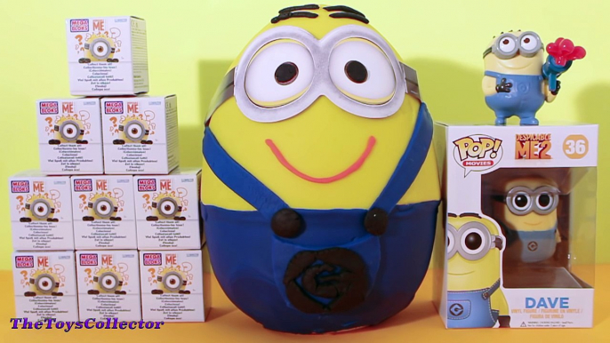 Giant Minion Surprise Egg Play Doh Despicable Me Funko Pop Mystery Mini Mega Bloks Blind Boxes