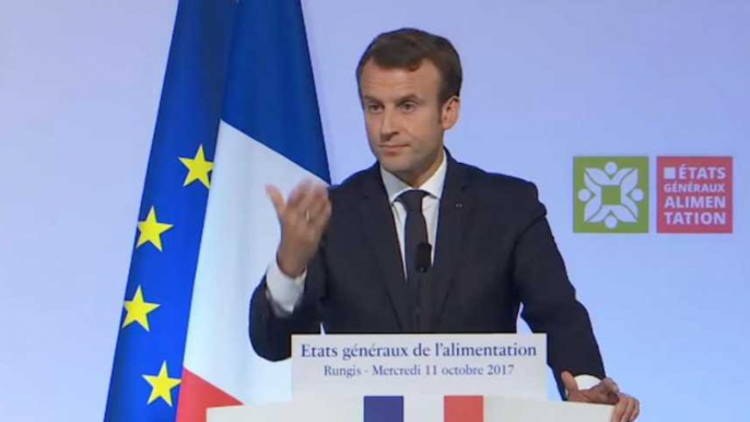 "Le name and shame sera rendu possible" : Emmanuel Macron aux Etats généraux de l'alimentation