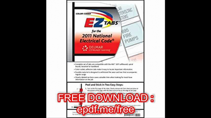 Color Coded EZ Tabs for the 2011 National Electrical Code