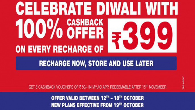 Jio Dhan Dhana Dhan New Offer : 100% Cashback on 399 Plan | Oneindia Telugu