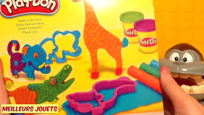 Pâte à modeler Play Doh le Safari des Animaux et Singe Dentiste Jouets pour enfants en français