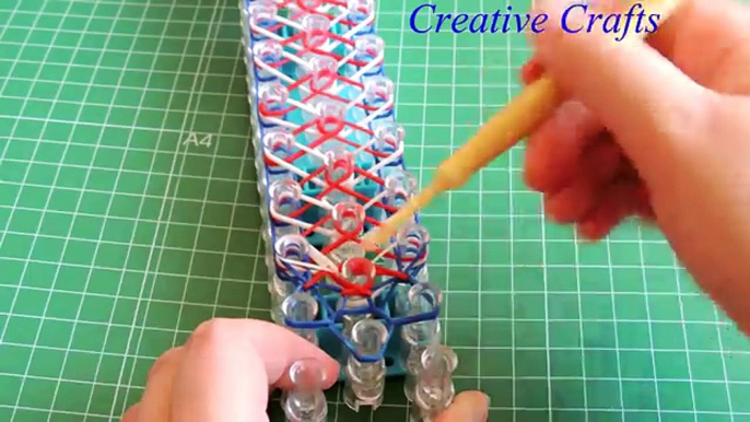 Tutorial como hacer una pulsera de gomitas LIBERTY TWIST. Rainbow Loom Liberty Twist Bracelet.