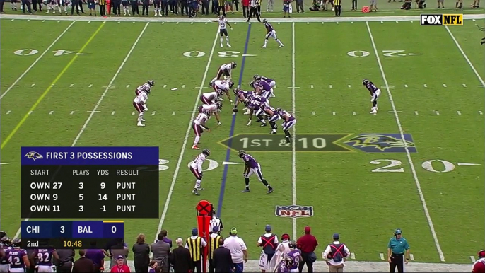 Alex Collins expertly weaves through Bears defense, gains 30 yards