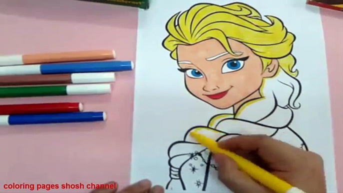 arts for kids : How to color frozen colouring pages , princess coloring pages , speed coloring