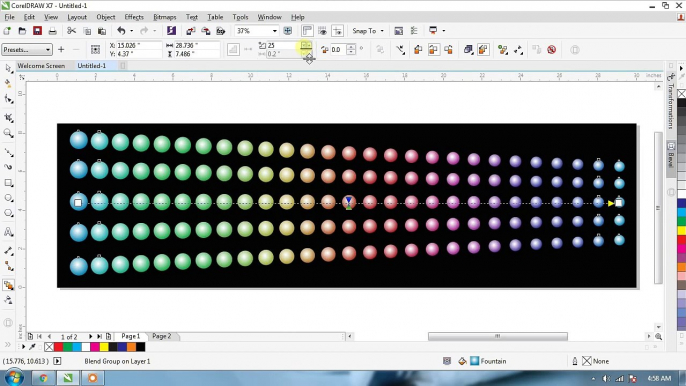 best design with use blend tool in coreldraw x7