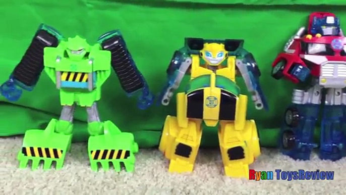 GIANT EGG SURPRISE OPENING TRANSFORMER Optimus Prime Batman Imaginext Robot Ryan ToysReview