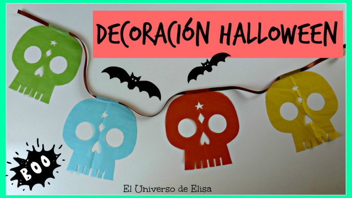 Decoración Día de los Muertos / Halloween ,Guirnalda calaveras, Guirnalda Calacas