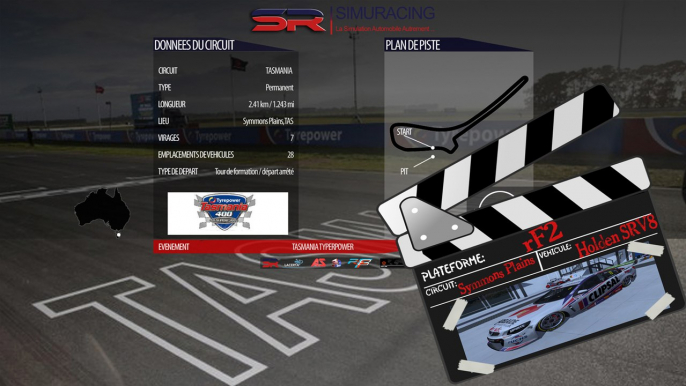 Tour de piste à Symmons Plains en Holden commodore V8 Supercars sur rFactor 2