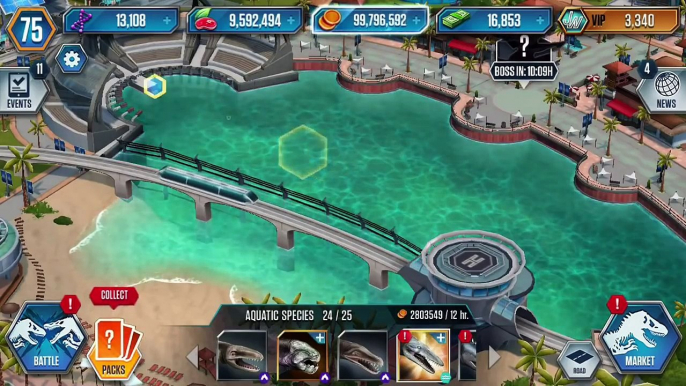 HAINOSAURUS MAX LEVEL 40 - NEW VIP AQUATIC DINO Jurassic World The Game