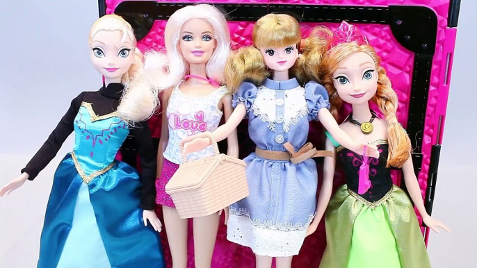 Hair Dye Doll Colors Barbie Closet Dress up Elsa Anna Play Doh Toy Surprise Toys