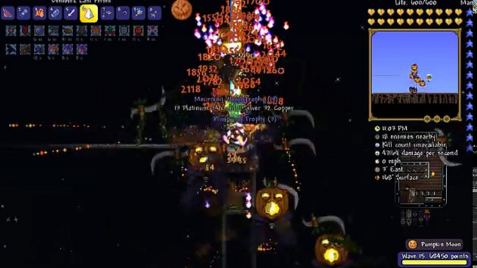 Terraria Pumpkin Moon Final Wave Record 8:19pm