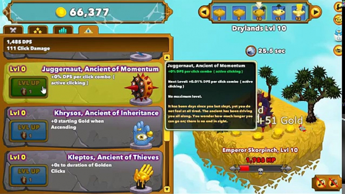 Guía completa de clicker heroes. Ancients& Combos de Ancients (part2)