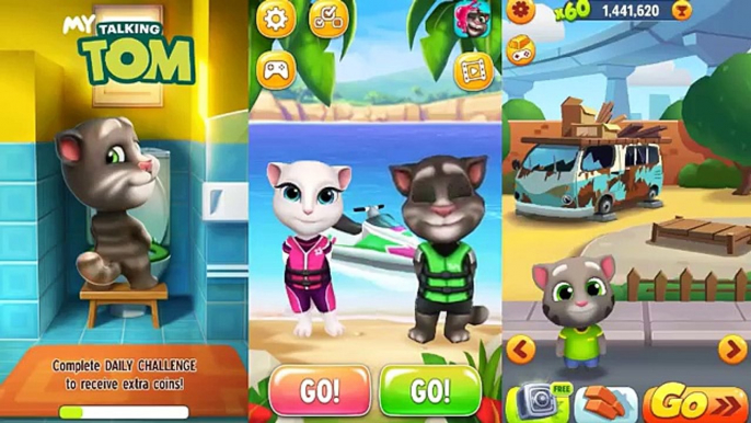 Tom Gameplay/My talking Tom Vs Talking tom Jetski Vs Talking tom Gold Run/Gameplay make for kid.Ep27