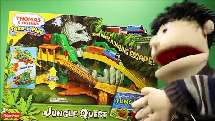 Fisher-Price Thomas & Friends Take-n-Play Jungle Quest VS T-Rex Jurassic World Unboxing - WD Toys