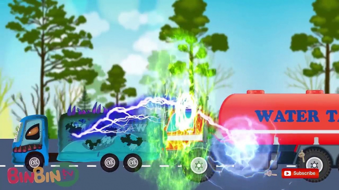 Good vs Evil | Oil Tank Truck | Construction Street Vehicles Video | Big Trucks For Children