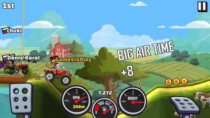 Hill Climb Racing 2 New Santa Monster Truck fully upgraded GamePlaY