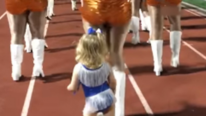 Adorable Toddler Steals the Show at Halftime Performance