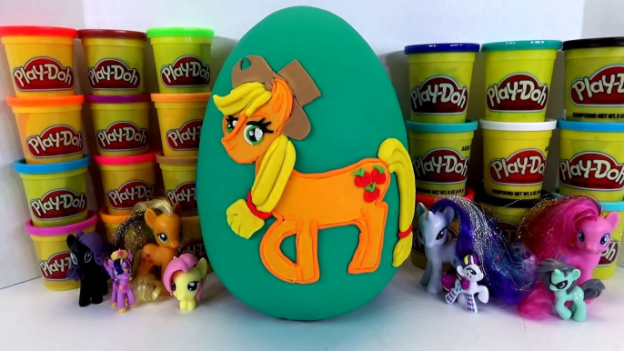 MY LITTLE PONY FRIENDSHIP IS MAGIC APPLEJACK PLAY DOH SURPRISE EGG MYSTERY MINIS MLP MICRO LITES