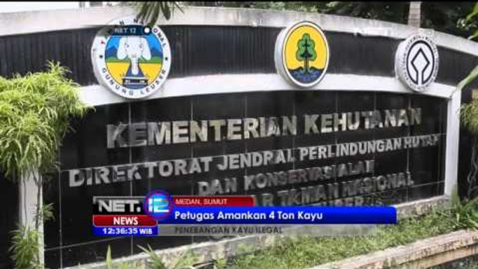 Petugas Amankan 4 Ton Kayu Ilegal di Medan - NET12