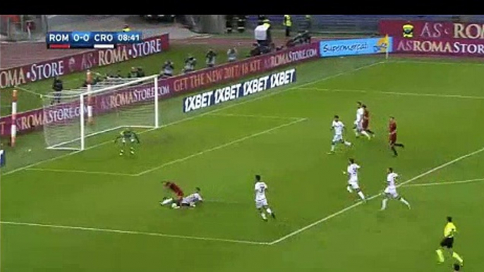 AS Roma 1 - 0  Crotone 25/10/2017 Diego Perotti Super Penalty Goal 10' HD Full Screen .