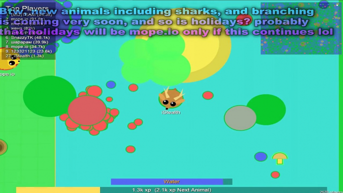 MOPE.IO NEW OCEAN UPDATE! NEW ANIMALS COMING TOMORROW!! BEST UPDATE EVER! (Mope.io)