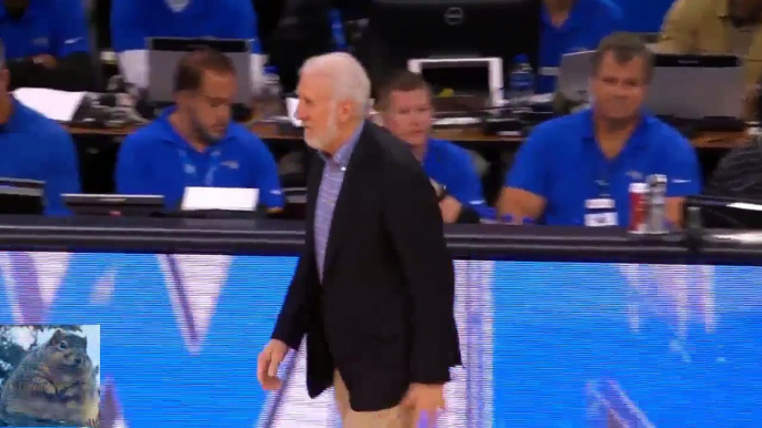 Popovich mistakingly puts Ross headlock!