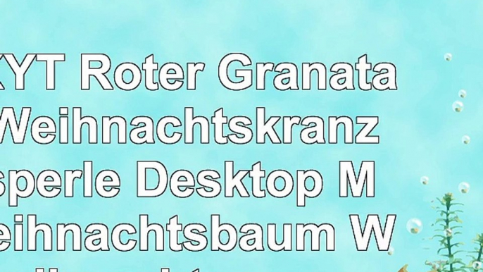 KQSXYT Roter Granatapfel Weihnachtskranz Glasperle Desktop Mini Weihnachtsbaum