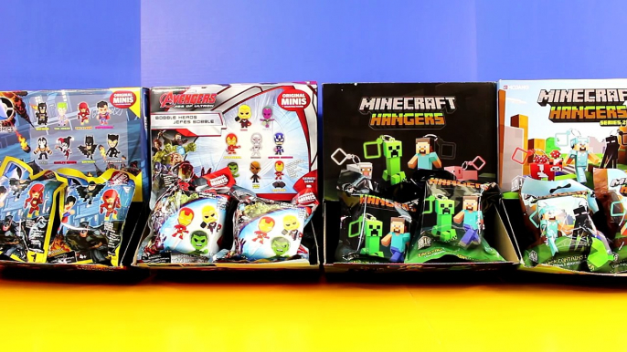 Minecraft Hangers Avengers & DC Mystery Surprise Bags With Chance Of Superman Joker Iron Man Hulk