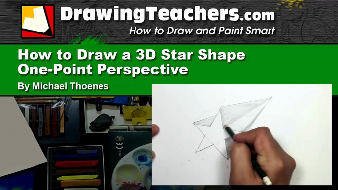 How to Draw a 3D Star Shape - Art for Kids -Draw a Star in One-point Perspective | MAT